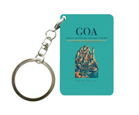 Thumbnail for Genoa Cristoforo Colombo Airport (GOA) design on turquoise key chain