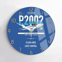 Thumbnail for Tecnam P2002 Sierra MkII design on blue no frame wall clock