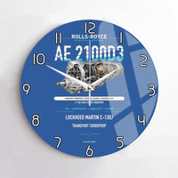 Thumbnail for AE 2100D3 design on blue no frame wall clock