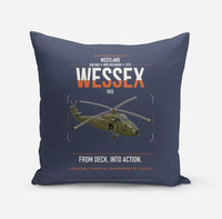 Thumbnail for Westland Wessex HU5 design on navy blue pillow