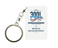Thumbnail for Extra 300L design on white designed key chain, double-side print