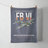 Thumbnail for de Havilland Mosquito FB VI design on navy blue towel