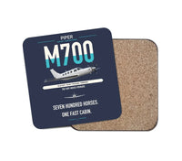 Thumbnail for Piper M700 Fury design on navy blue 1 piece coaster