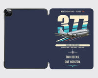 Thumbnail for Boeing 377 Stratocruiser design on navy blue ipad tablet case