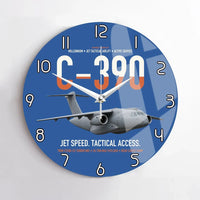 Thumbnail for C-390 Millennium design on blue no frame wall clock
