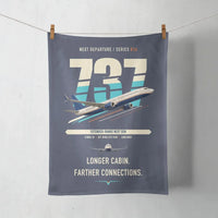 Thumbnail for Boeing 737-900ER design on navy blue towel