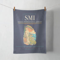 Thumbnail for Samos International Airport (SMI) design on navy blue towel