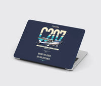 Thumbnail for Cessna T207A Stationair 8 design on navy blue MacBook case
