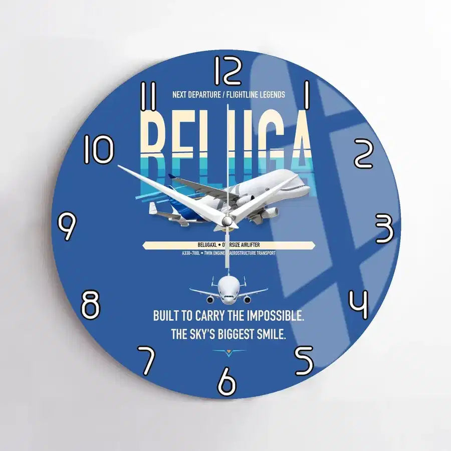 Airbus BelugaXL / A330-743L design on blue no frame wall clock