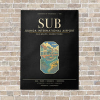 Thumbnail for Juanda International Airport Surabaya SUB - Canvas Framed - Black