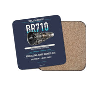 Thumbnail for BR710 design on navy blue 1 piece coaster