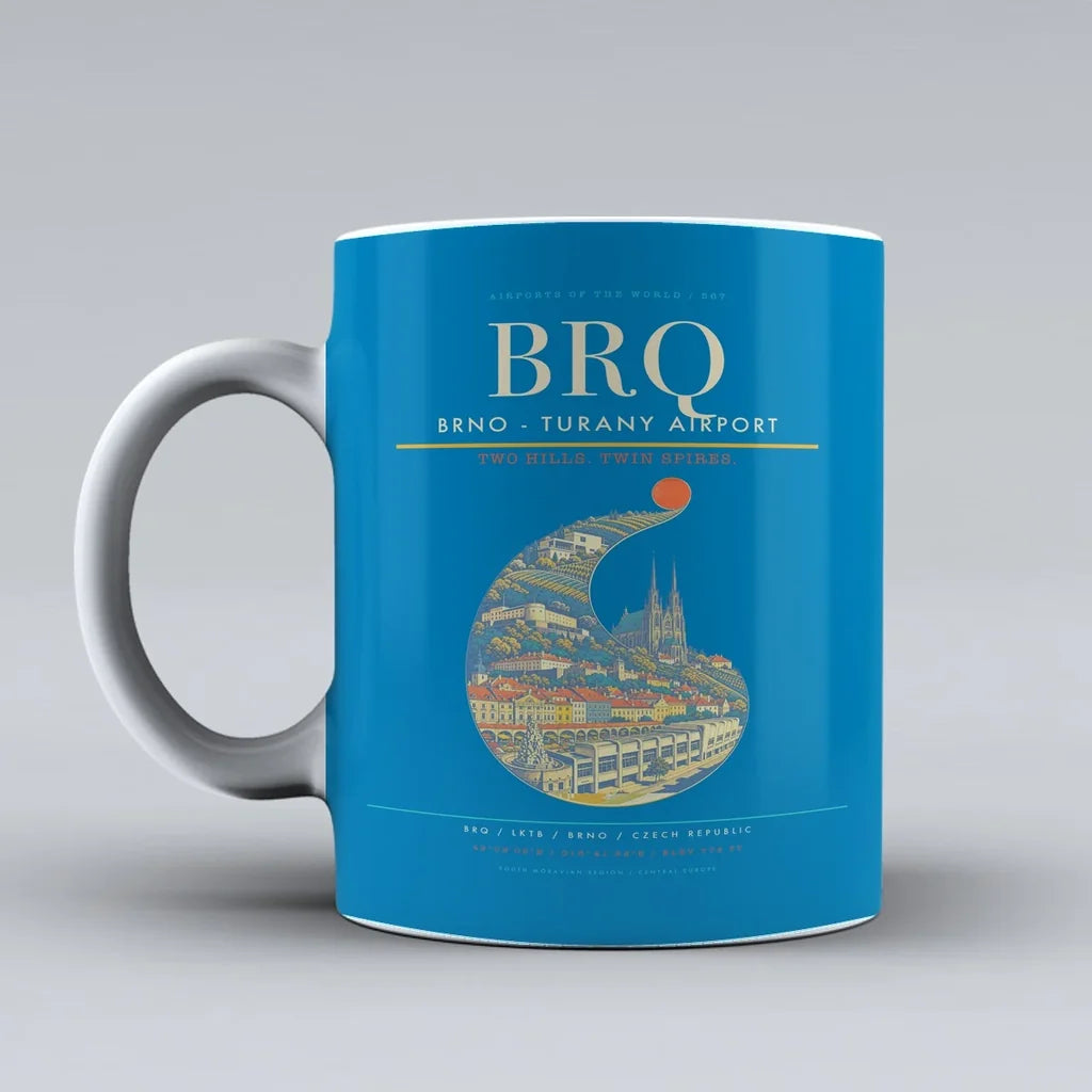 Brno - Turany Airport BRQ Mug - Turquoise
