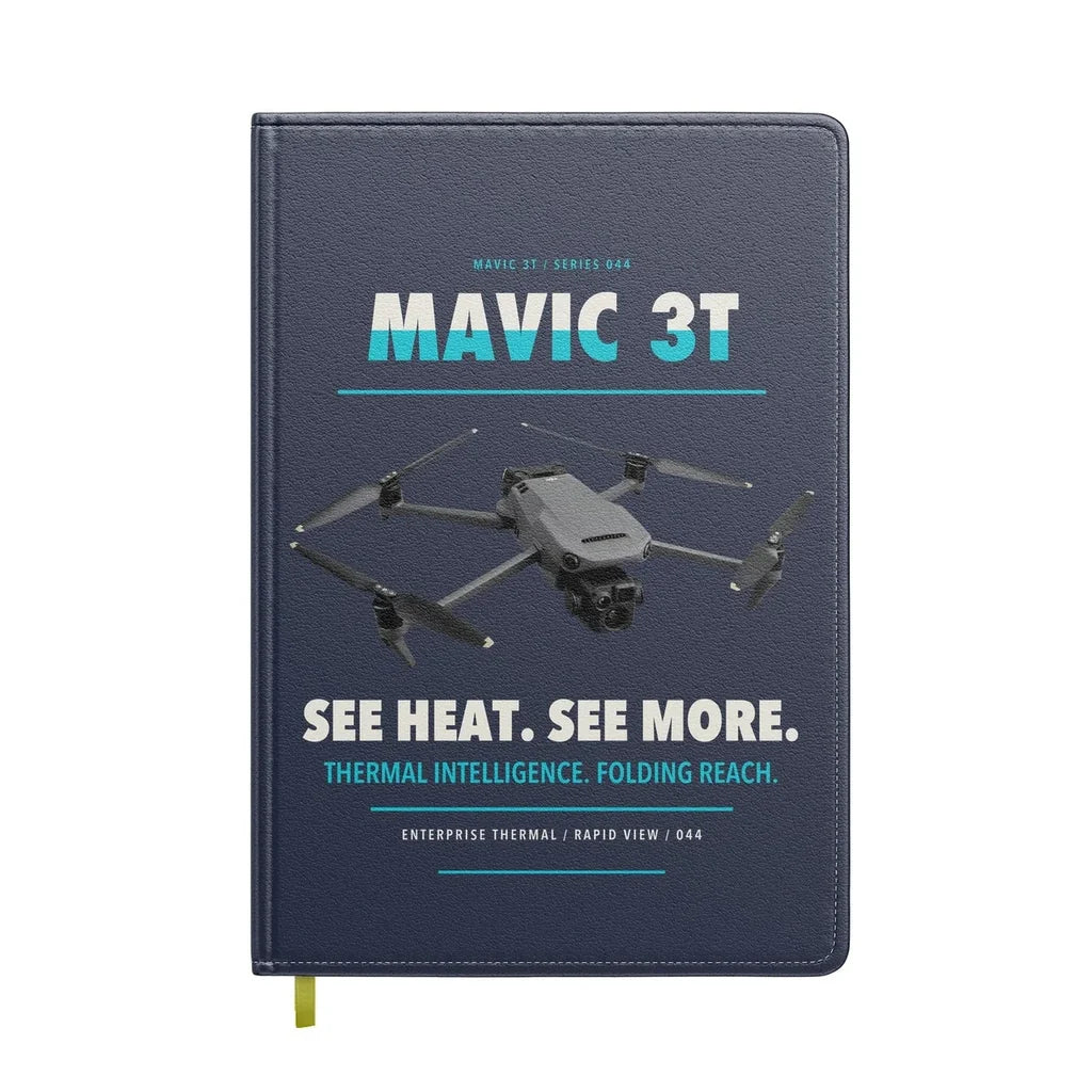 DJI Mavic 3 Thermal design on navy blue notebook
