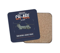 Thumbnail for Boeing Vertol CH-46E Sea Knight design on navy blue 1 piece coaster