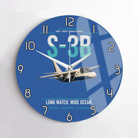 Thumbnail for S-3B Viking design on blue no frame wall clock