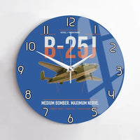 Thumbnail for B-25J Mitchell design on blue no frame wall clock