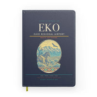 Thumbnail for Elko Regional Airport (EKO) design on navy blue notebook