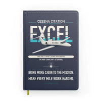 Thumbnail for Cessna Citation Excel design on navy blue notebook