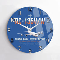 Thumbnail for RC-135V W Rivet Joint design on blue no frame wall clock
