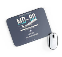 Thumbnail for McDonnell Douglas MD-80 design on navy blue rectangle mouse pad