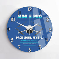 Thumbnail for DJI Mini 5 Pro design on blue no frame wall clock