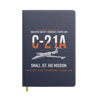 Thumbnail for C-21A Learjet Small Jet Big Mission design on navy blue notebook
