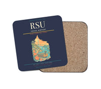 Thumbnail for Yeosu Airport (RSU) design on navy blue 1 piece coaster