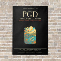 Thumbnail for Punta Gorda Airport PGD - Canvas Framed - Black