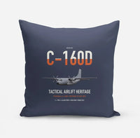 Thumbnail for Transall C-160D design on navy blue pillow