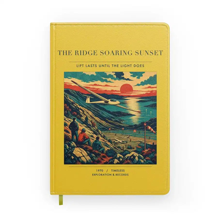 VINTAGE G4475 - The Ridge Soaring Sunset - Designed Notebooks design on yellow