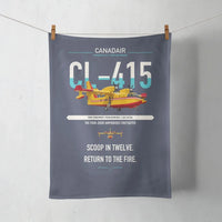 Thumbnail for Canadair CL-415 design on navy blue towel