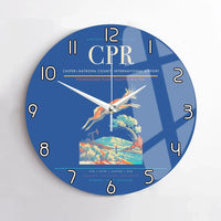 Thumbnail for Casper–Natrona County International Airport (CPR) design on blue no frame wall clock