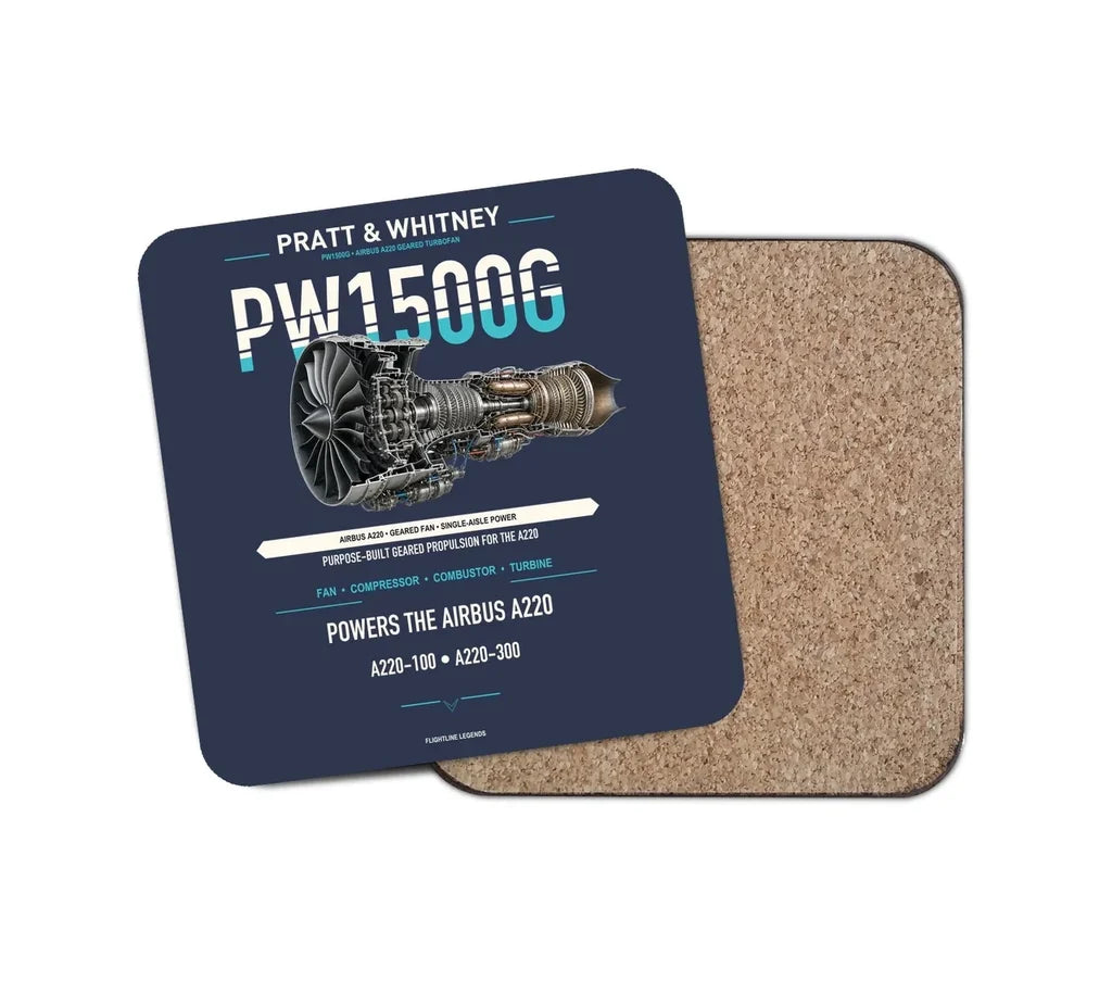 PW1500G design on navy blue 1 piece coaster