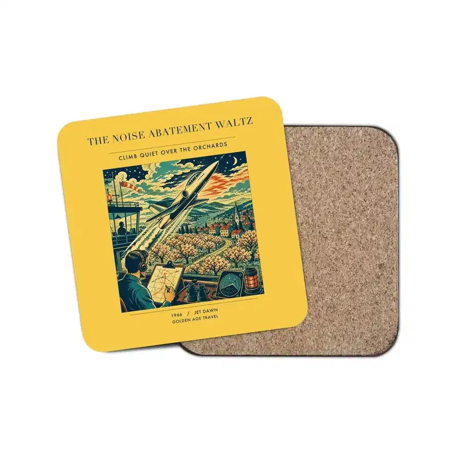 The Noise Abatement Waltz - Designed Coasters design on yellow 1-piece