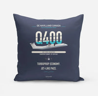 Thumbnail for De Havilland Dash 8-400 design on navy blue pillow
