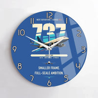Thumbnail for Boeing 737 MAX 7 design on blue no frame wall clock