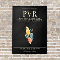 Thumbnail for Aeropuerto Internacional Licenciado Gustavo Diaz Ordaz PVR - Canvas Framed - Black