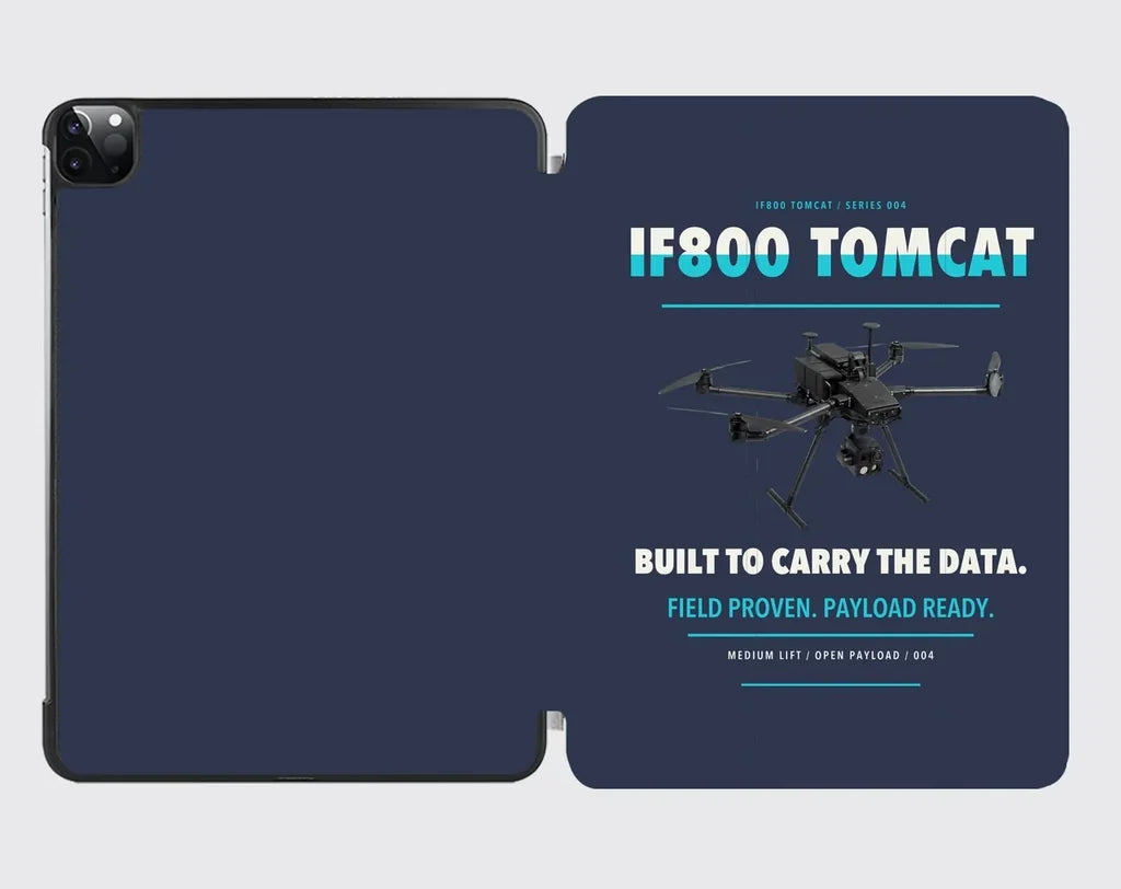 Inspired Flight IF800 Tomcat design on navy blue ipad tablet case