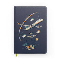 Thumbnail for Captain Is Her Favorite Title design on navy blue notebook