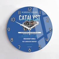 Thumbnail for CATALYST design on blue no frame wall clock