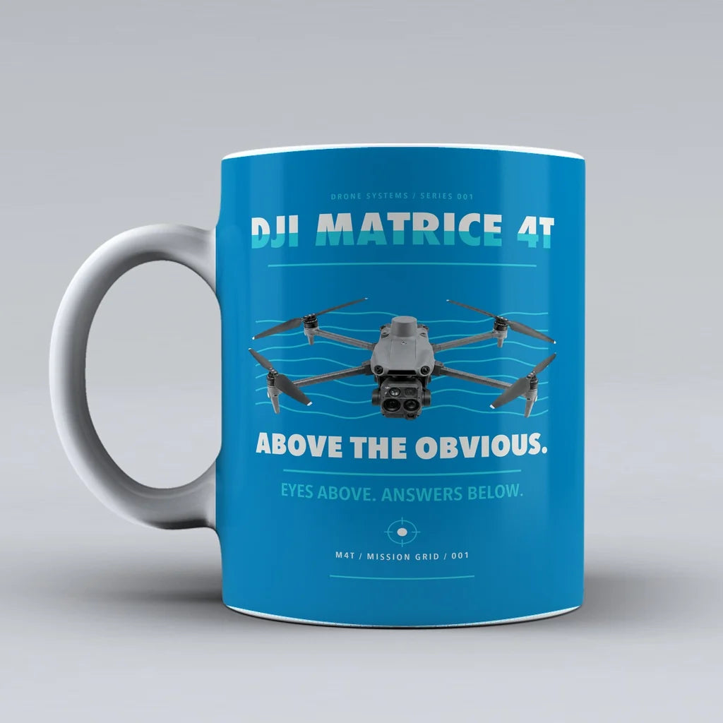 Matrice 4T Mug design on turquoise dji