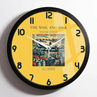 Thumbnail for VINTAGE G4098 - The Mail And Milk - Designed Wall Clocks design on yellow framed