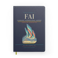 Thumbnail for Fairbanks International Airport (FAI) design on navy blue notebook
