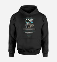 Thumbnail for GE9X design on black hoodie single side