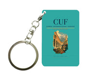 Thumbnail for Cuneo International Airport (CUF) design on turquoise key chain