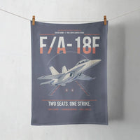 Thumbnail for F-A-18F Super Hornet design on navy blue towel