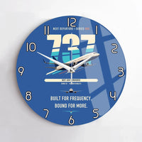 Thumbnail for Boeing 737-800 NG design on blue no frame wall clock
