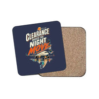 Thumbnail for Clearance Makes The Night Move design on navy blue 1 piece coaster