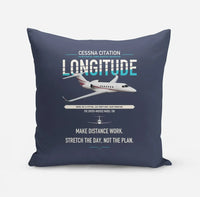 Thumbnail for Cessna Citation Longitude design on navy blue pillow