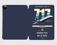 Thumbnail for Boeing 717-200 design on navy blue ipad tablet case